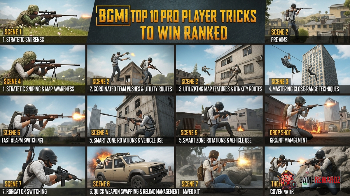 BGMI Top 10 Pro Player Tricks to Win Ranked